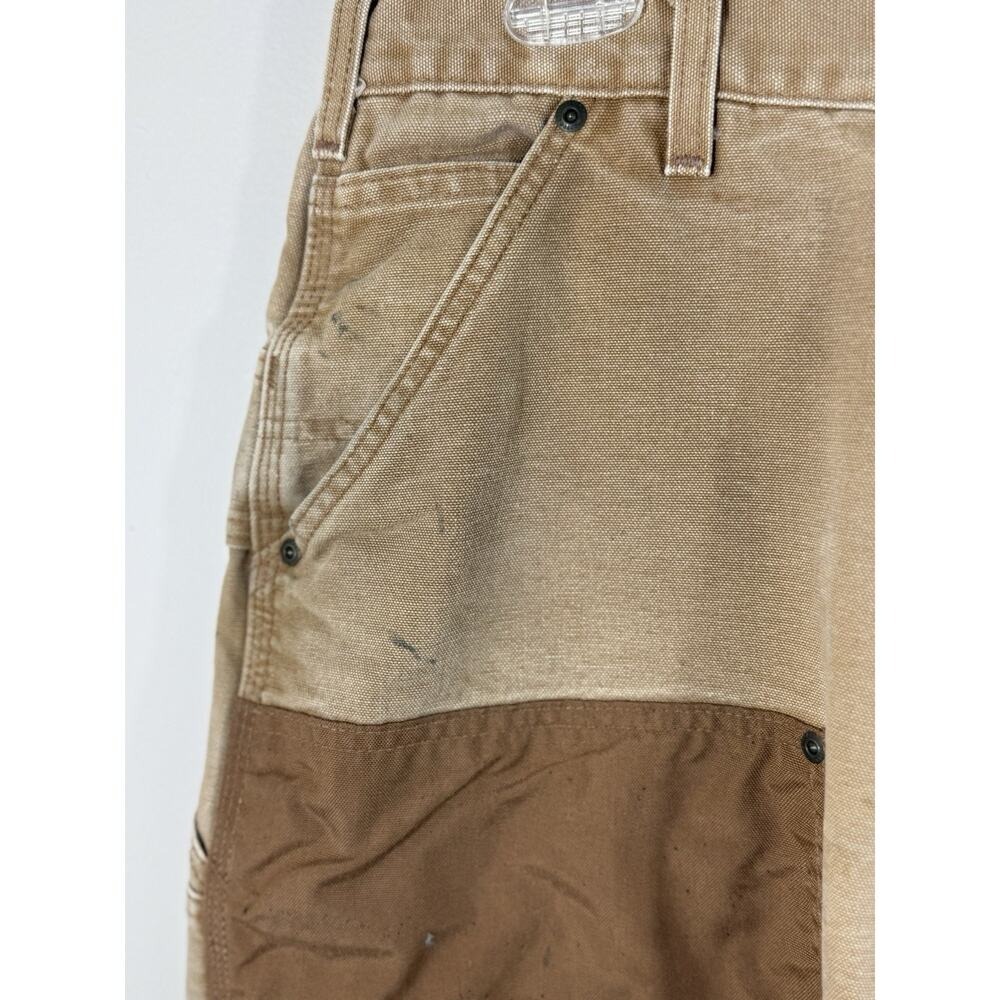 Carhartt Double Knee Carpenter Pants Men's Distressed Canvas Workwear Grunge - Picture 5 of 12